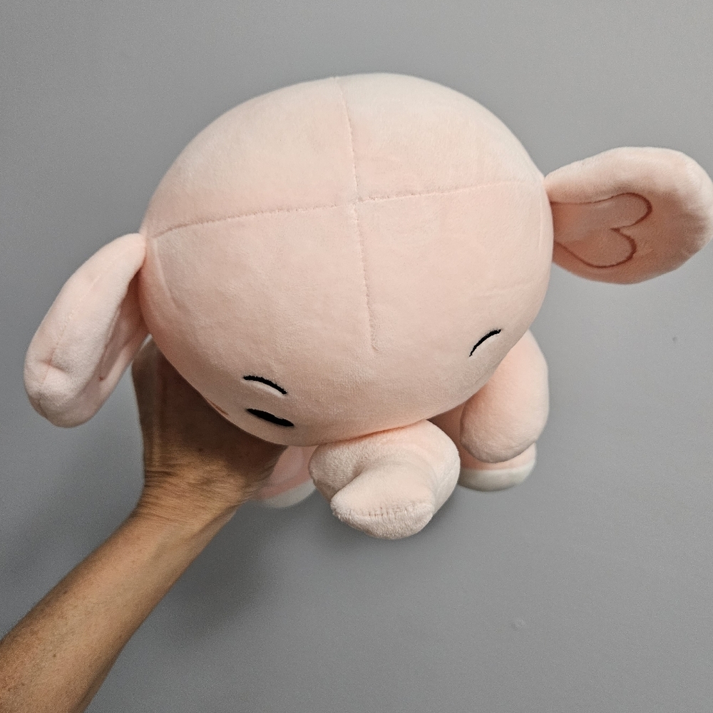 Pink Baby Elephant Stuffed Animal Plush - Picture 3 of 15